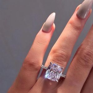 New 925 Sterling Silver Engagement Ring